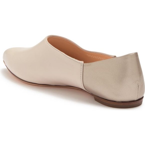 Attilio Giusti Leombruni Flat AGL cream metallic silver gold italian leather - Picture 2 of 5